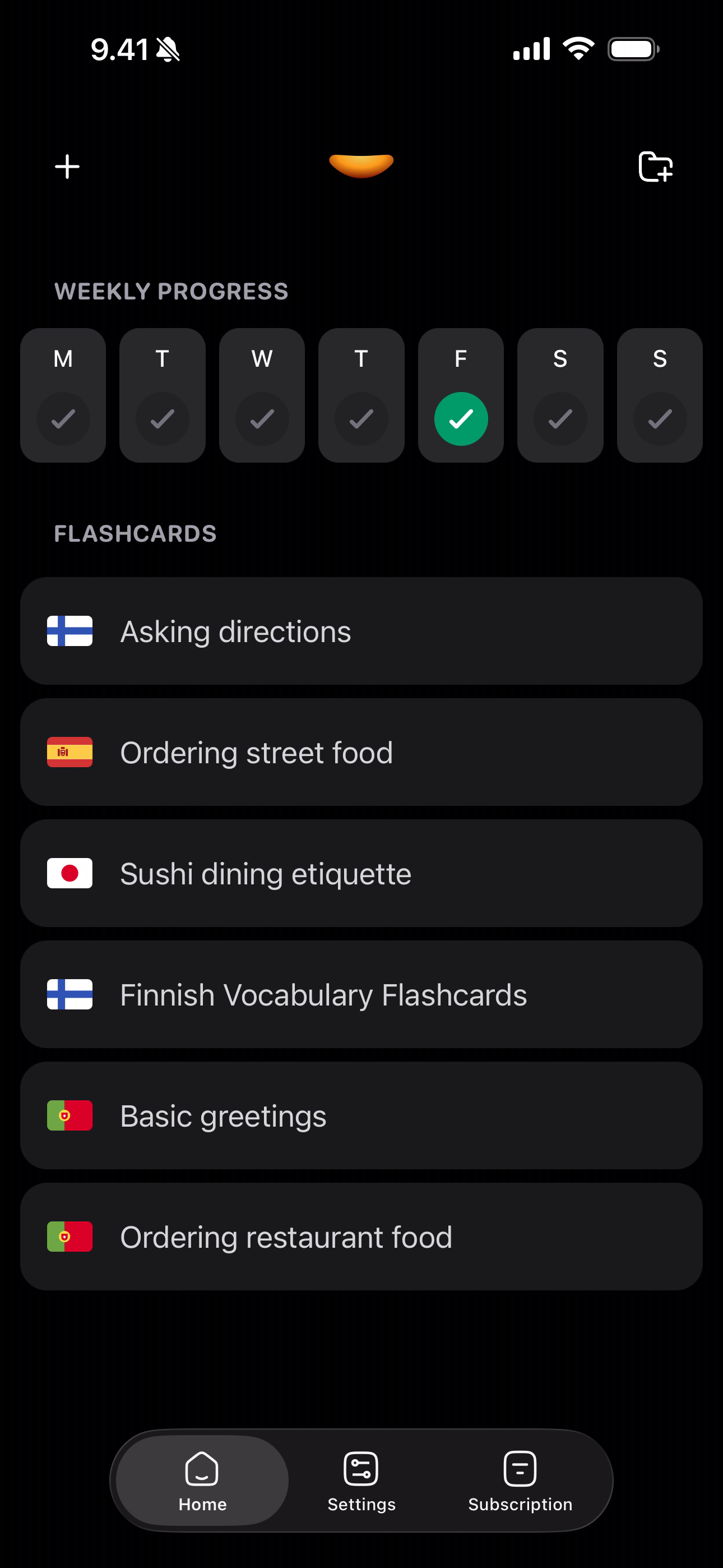 Your flashcard decks
