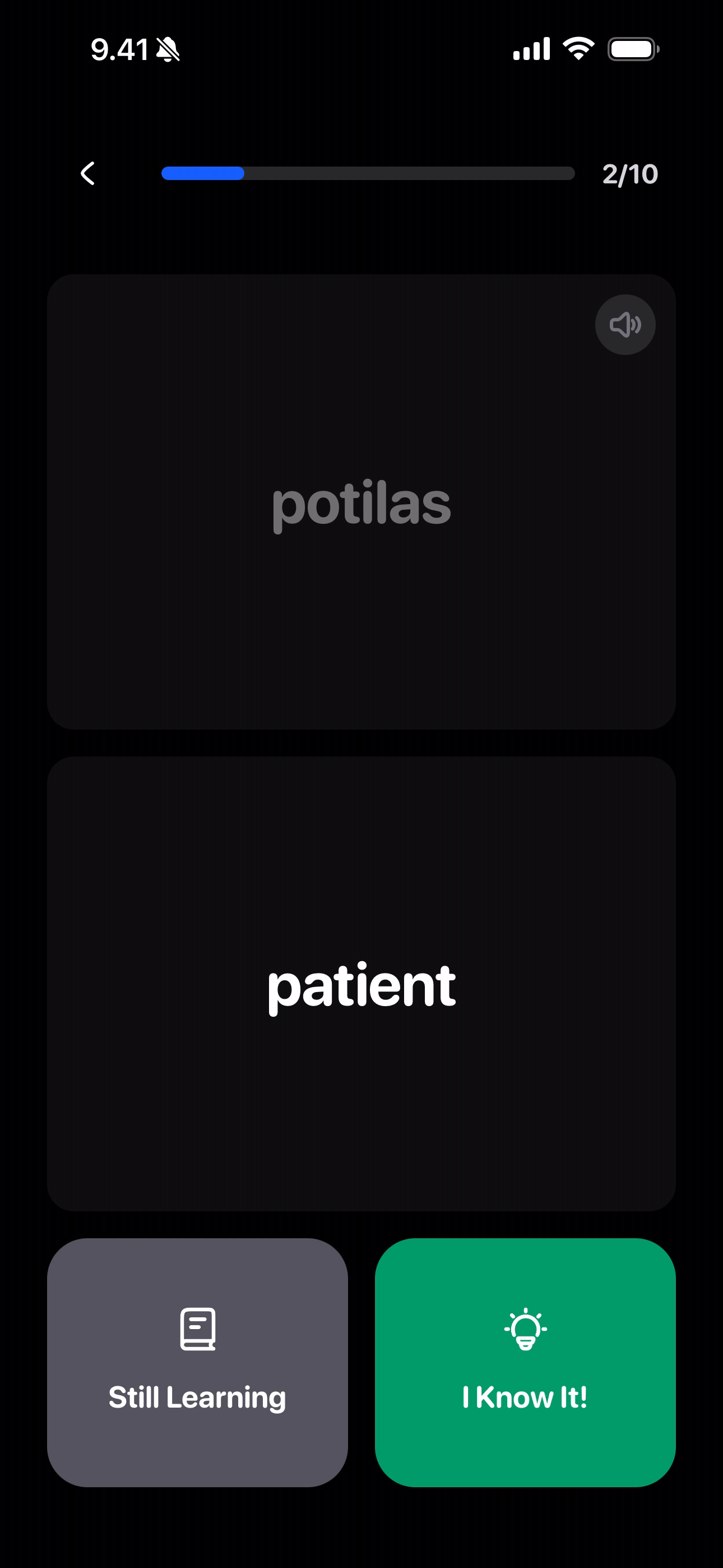 Reviewing flashcards